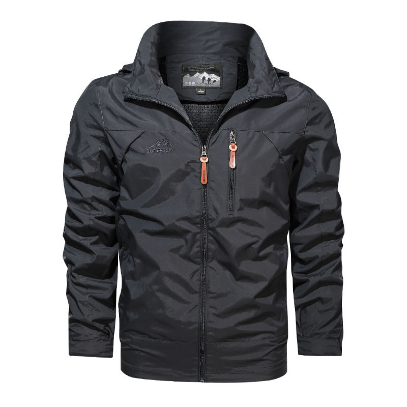 Herren nan leichte Outdoorjacke Windbreaker mit wasserabweisender Beschichtung und atmungsaktivem Meshfutter Drune
