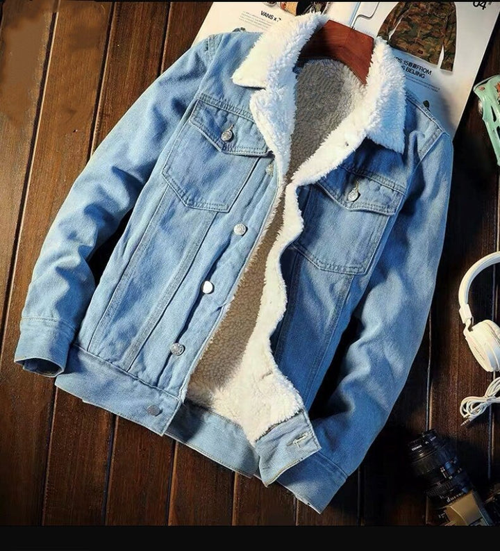 Herren Denimjacke mit weichem Innenfutter Drune
