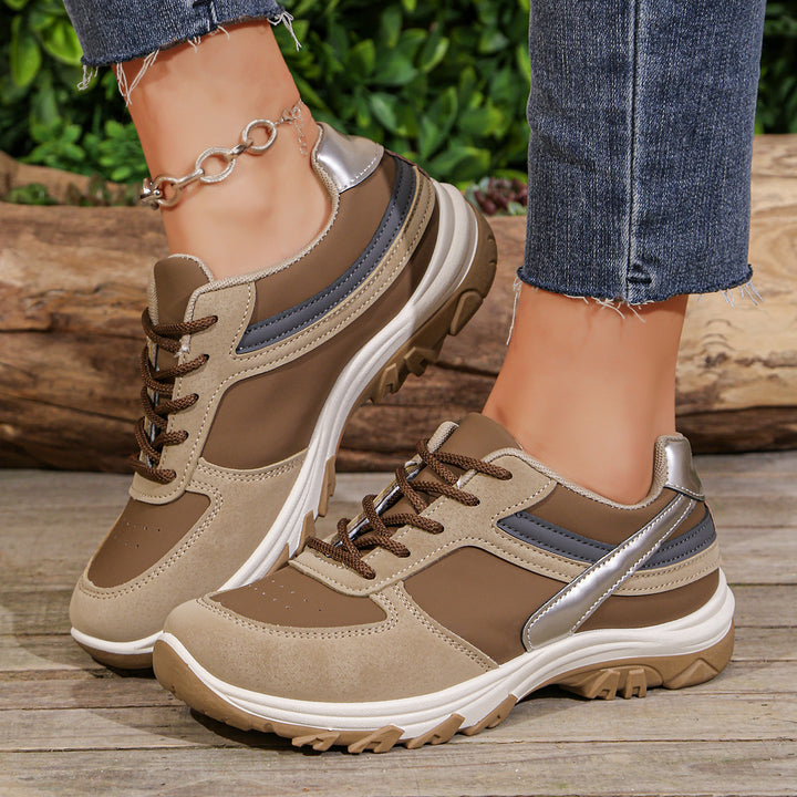 Damen Plateau-Sneaker mit robuster Profilsohle und gepolstertem Komfortfußbett Drune