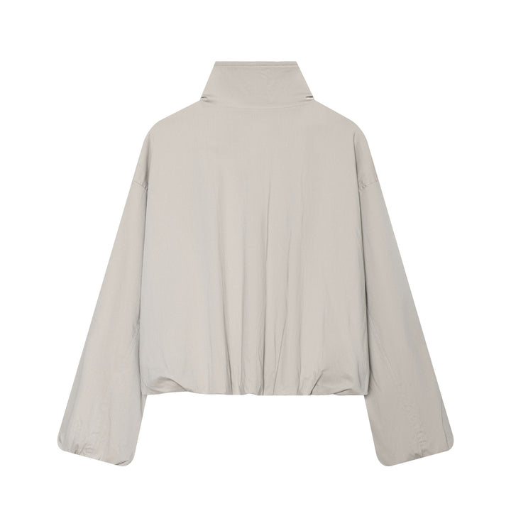 Damen Cropped Funktionsblouson mit Funnelkragen und verdeckter Druckknopfleiste Drune
