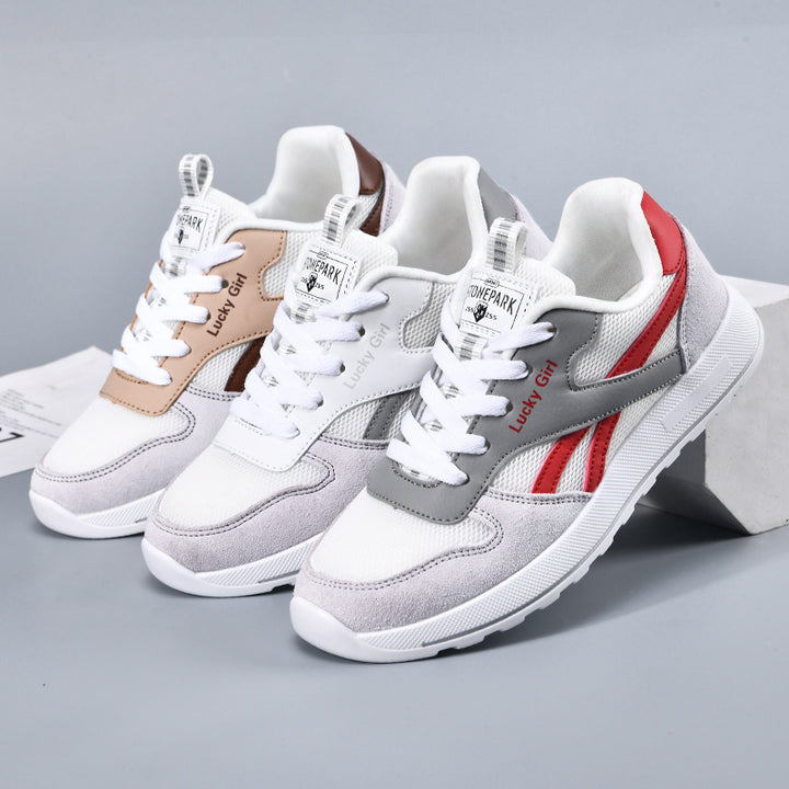 Damen Retro-Sneaker mit Mesh- und Veloursleder-Details Drune
