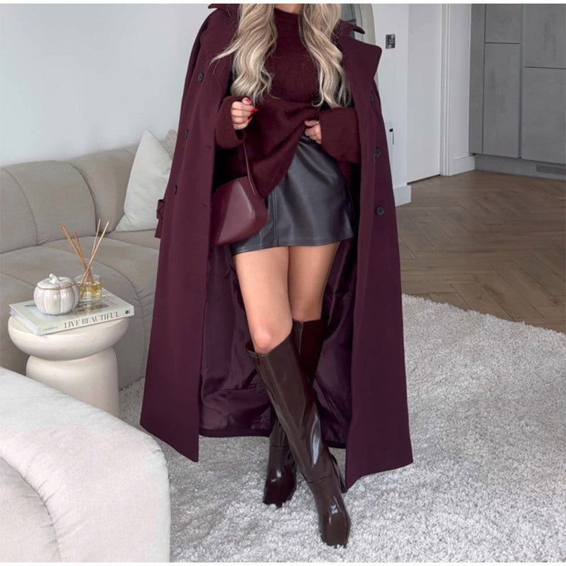 Damen eleganter und modischer Trenchcoat Drune