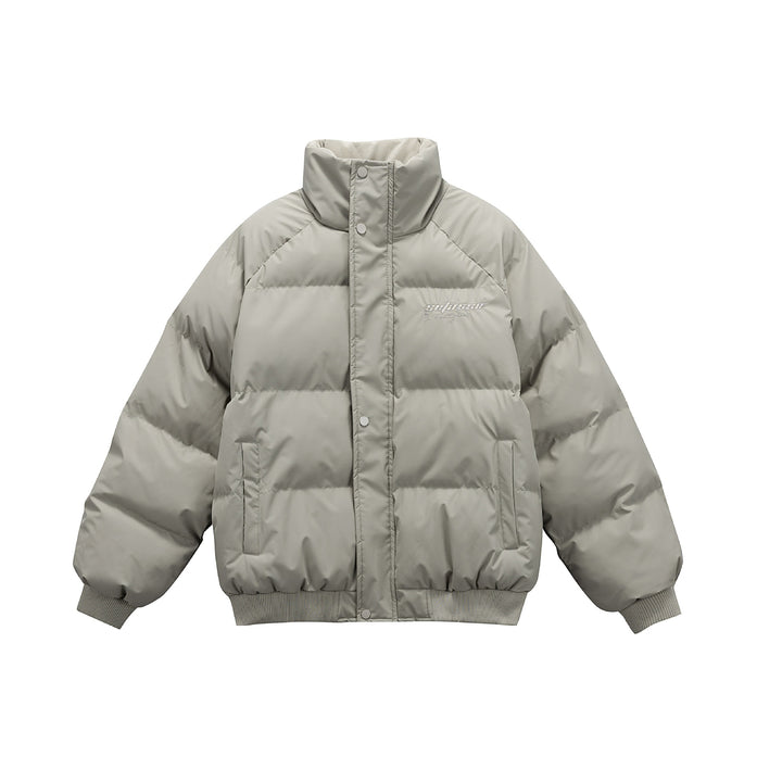 Damen Oversize gesteppte Steppjacke mit hohem Stehkragen und Rippbündchen Drune