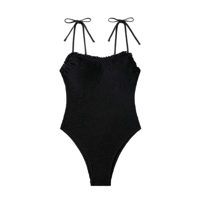 Damen Einteiliger Badeanzug mit Rüschendetails Drune