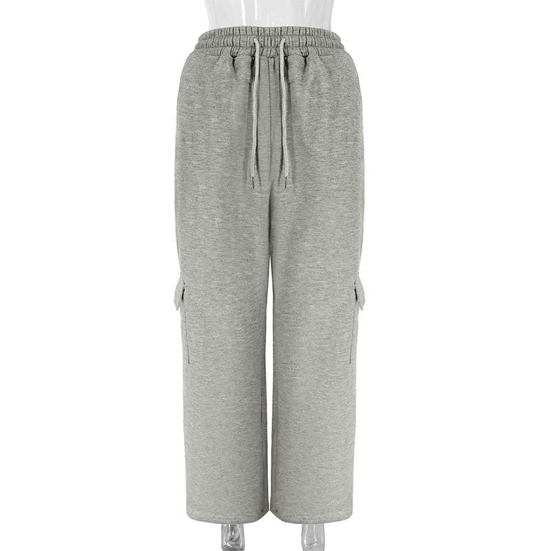 Damen Cargo-Hose mit elastischem Bund und Seitentaschen Drune