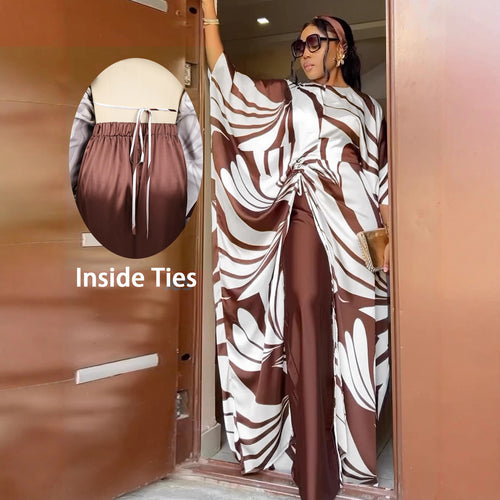 Damen luxuriöser Kaftan mit auffälligem Muster Drune