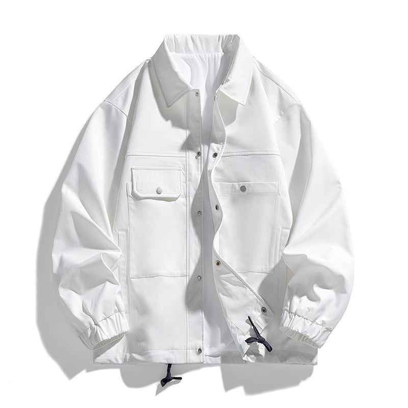 Herren Kunstvelours‑Bomberjacke im Oversize‑Boxy‑Cut mit Zwei‑Wege‑Reißverschluss & elastischem Saum Drune