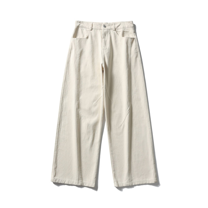 Damen Hochtaillierte weite Culotte‑Hose aus Baumwoll‑Twill mit Ziersteilnähten Drune
