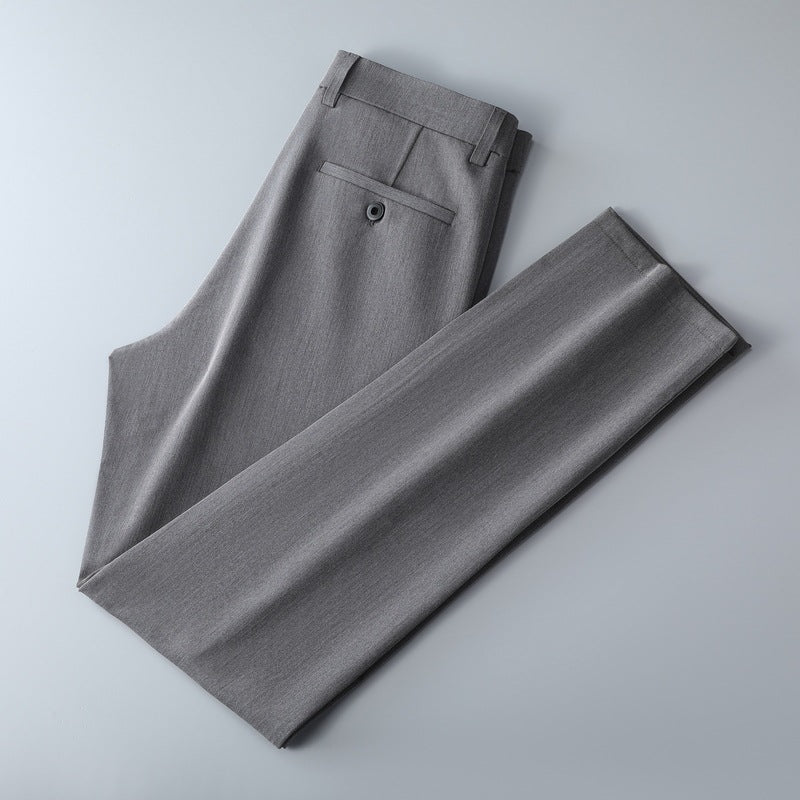 Herren Schmal geschnittene Anzughose aus Stretchtwill mit geradem Bein Drune