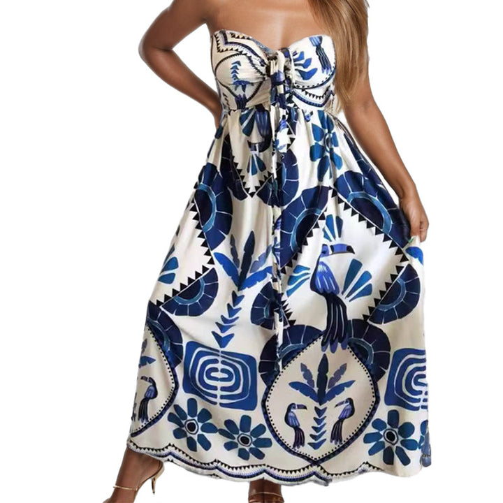 Damen Maxikleid mit verspieltem Muster Drune