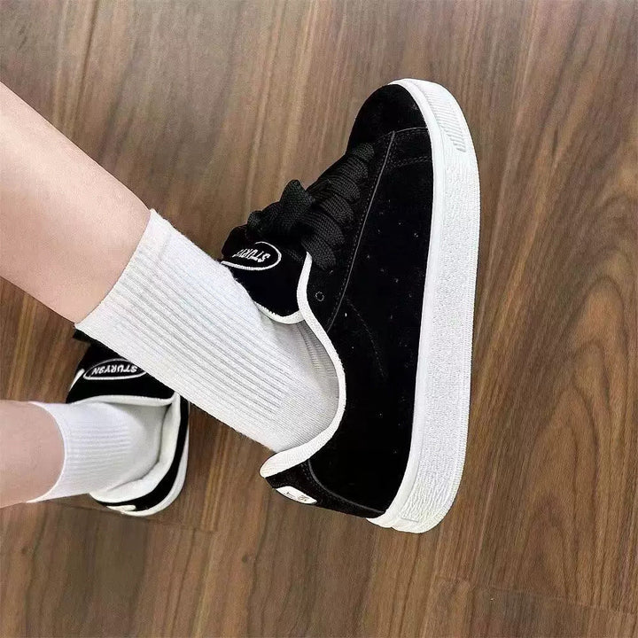 Damen modische Sneaker mit luxuriösem Veloursleder und komfortabler Dämpfung Drune