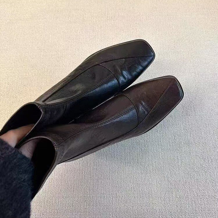 Damen Modische und bequeme Stiefeletten mit gestricktem Obermaterial Drune