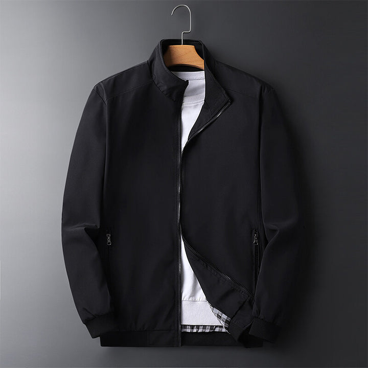 Herren Leichter wind- und wasserabweisender Zip-Blouson mit Stehkragen und Reißverschlusstaschen Drune