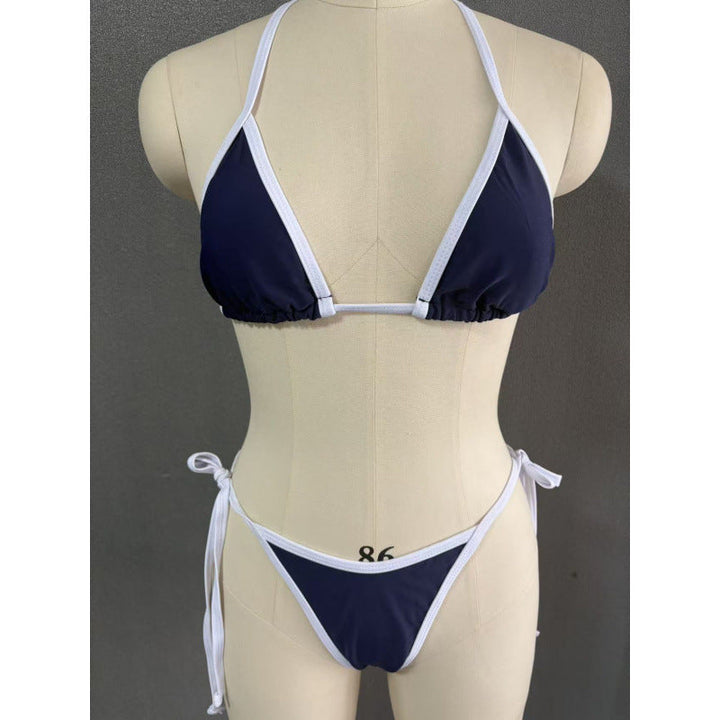 Damen Triangel-Bikini mit verstellbaren Trägern und charmantem Knoten Drune