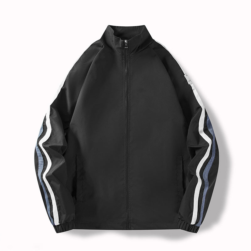 Herren Funktionsjacke mit hohem Kragen und seitlichen Reißverschlusstaschen Drune