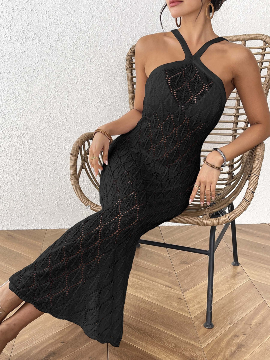 Damen elegantes Häkelkleid Drune
