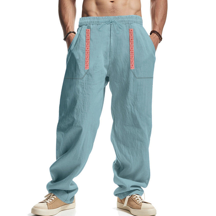 Herren lässige Cargo-Hose mit funktionalen Taschen und elastischem Bund Drune