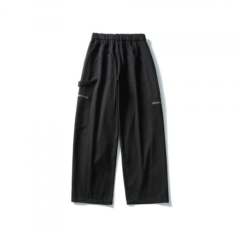 Herren Weite Utility-Cargohose mit elastischem Bund und aufgesetzten Taschen Drune