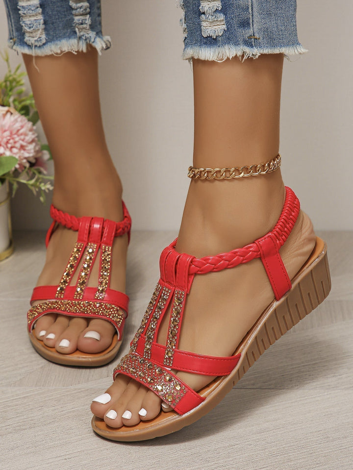 Drune | Sandalen mit Offener Zehe und Strass