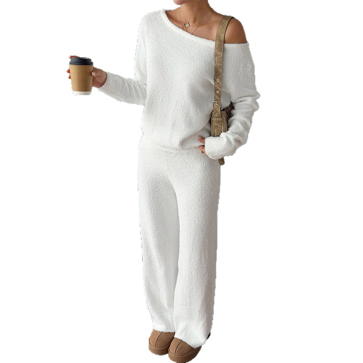 Damen lässiges Jumpsuit-Set mit weitem Bein und off-shoulder Design Drune