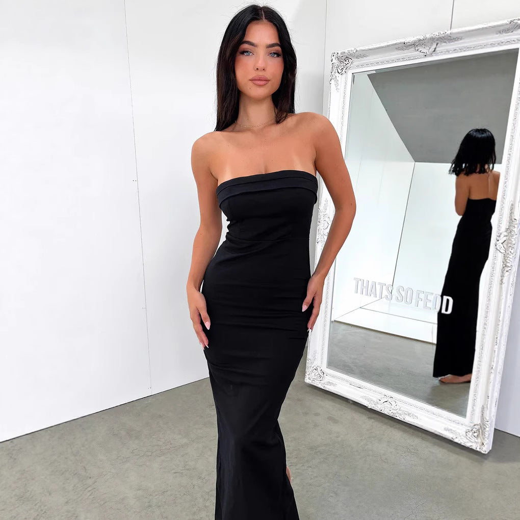 Damen Figurbetontes Bandeau-Kleid mit schmalem Schnitt und rutschfestem Design Drune