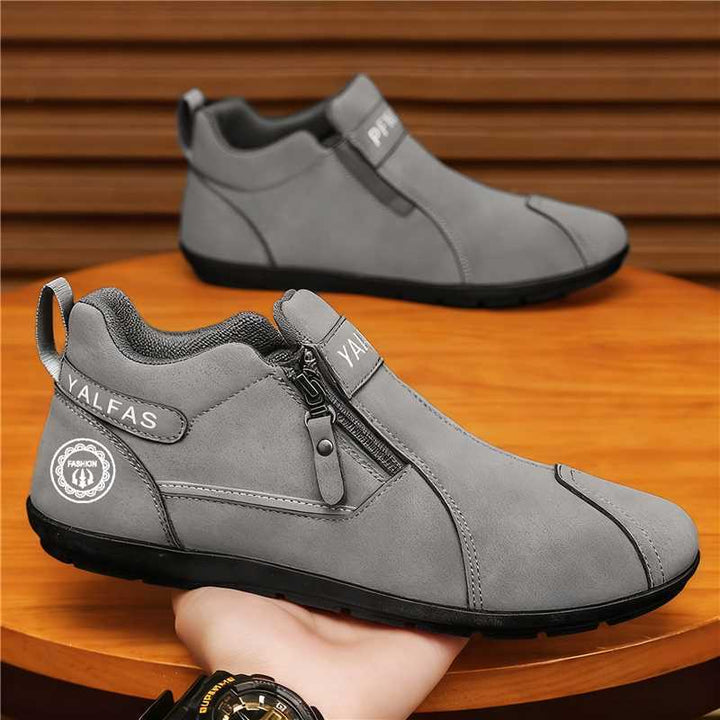Herren Kurzschaft-Sneaker mit seitlichem Reißverschluss und gepolsterter Komfortsohle Drune