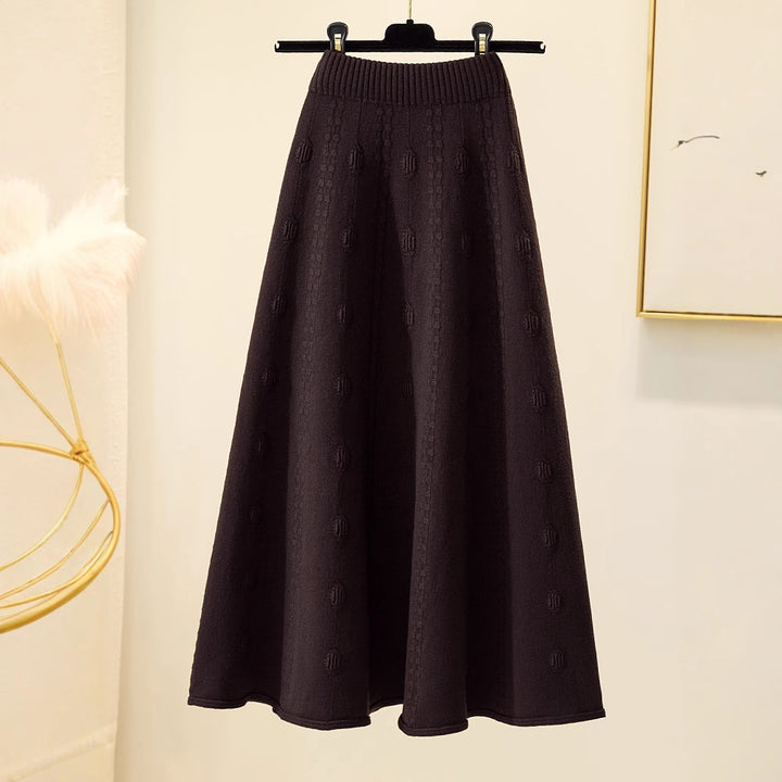 Damen Eleganter, luftiger Maxirock mit Rippstruktur Drune