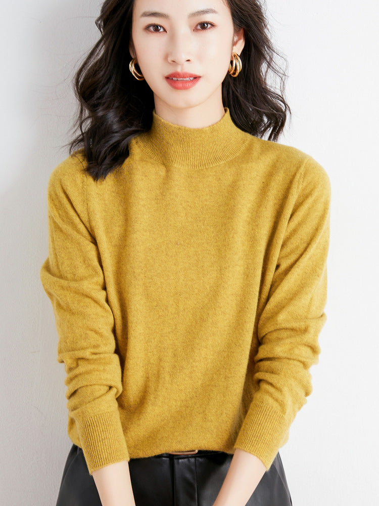 Damen Kurzrollkragen Feinstrickpullover mit leichtem Mohair-Effekt Drune