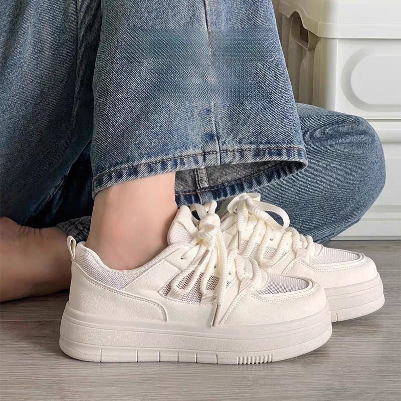 Damen Chunky Sneakers mit atmungsaktiver Textiloberfläche und stabiler Sohle Drune