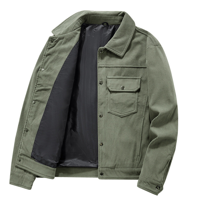 Herren Lässige Cordjacke mit praktischen Brusttaschen Drune