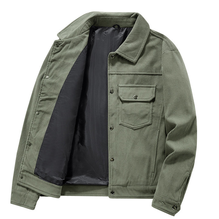 Herren Lässige Cordjacke mit praktischen Brusttaschen Drune
