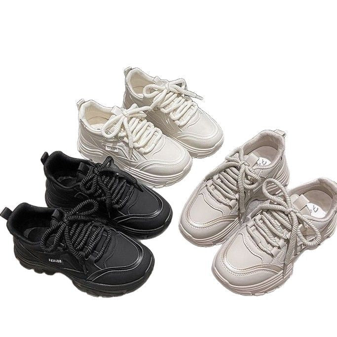 Damen modische Plattform Sneakers mit atmungsaktiver Sohle und rutschfester Laufsohle Drune