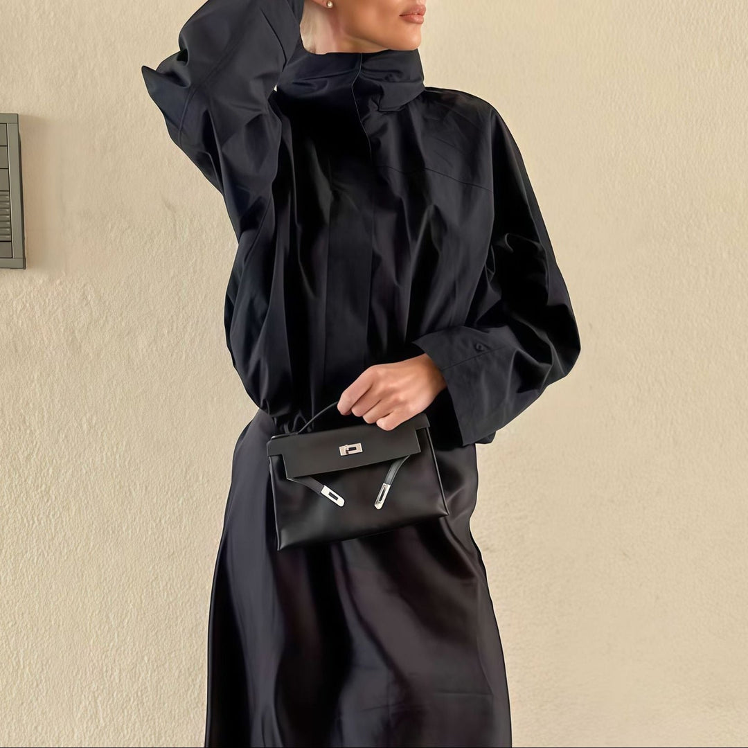 Drune | Damen Übergroße Funktionale Jacke mit Hohem Kragen