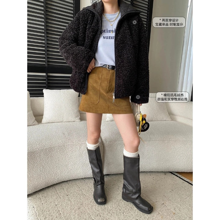 Damen kuschelige Fleecejacke mit praktischem Reißverschluss und weichem Material Drune