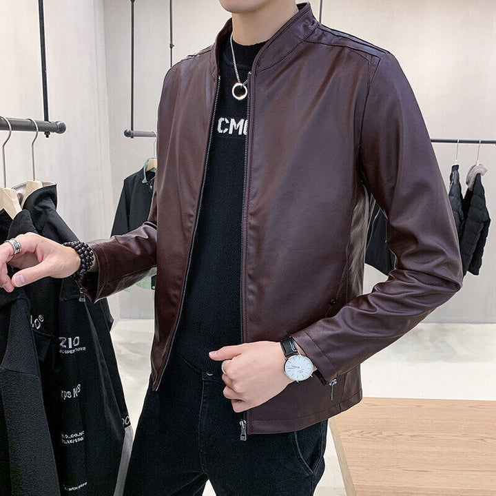 Herren Stilvolle Kunstlederjacke Drune 1788322149