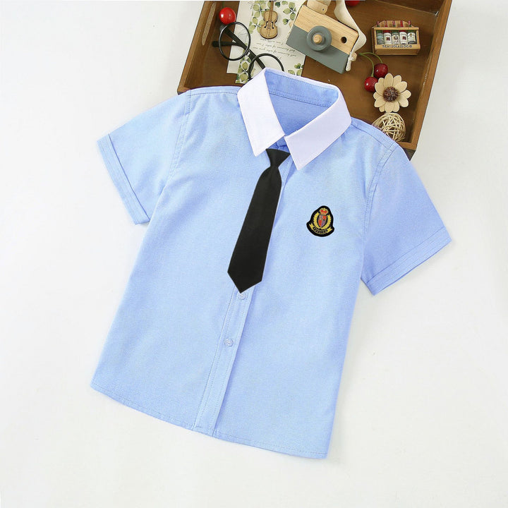Jungen Elegantes Kurzarmhemd mit Fliege Drune