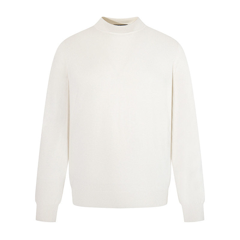 Herren Feinstrickpullover mit leichtem Stehkragen und gerippten Bündchen Drune