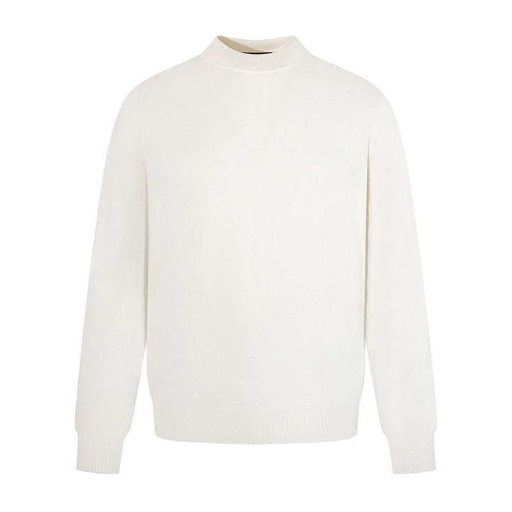 Herren Feinstrickpullover mit leichtem Stehkragen und gerippten Bündchen Drune