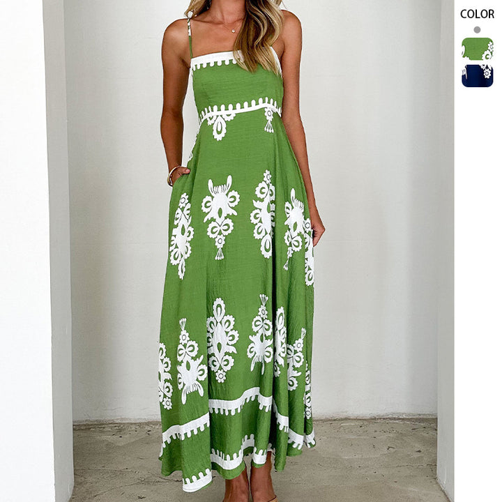 Damen Sommerkleid mit eleganter Stickerei Drune