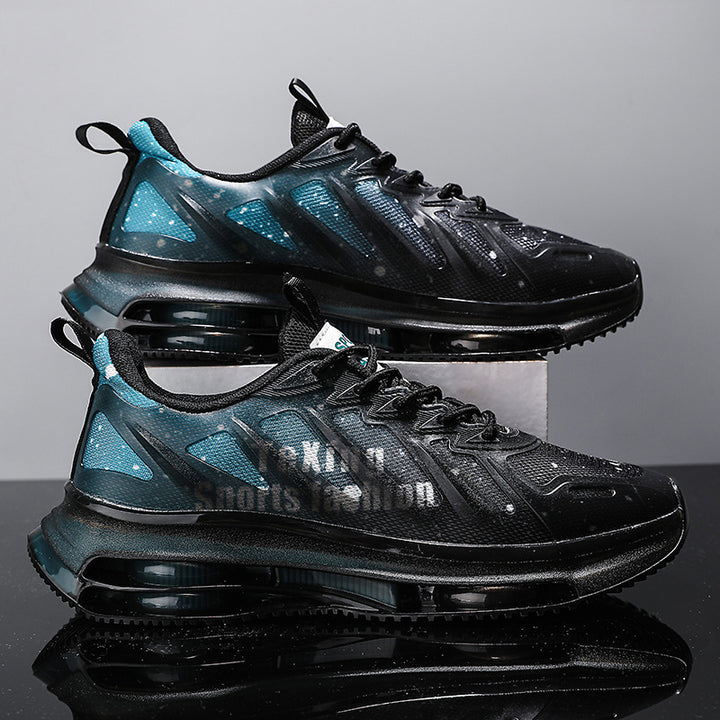 Herren Atmungsaktive Laufsneaker mit sichtbarer Luftkammer-Zwischensohle und gestricktem Mesh-Obermaterial Drune