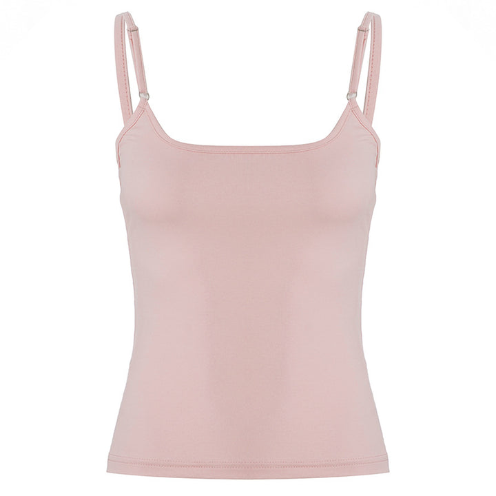 Damen Spaghetti-Träger Top aus hochwertiger Baumwollmischung Drune