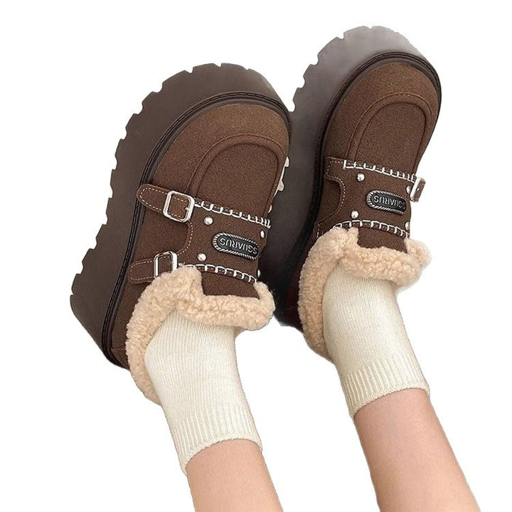 Damen Gemütliche und stilvolle Clogs mit Kunstfellfutter Drune