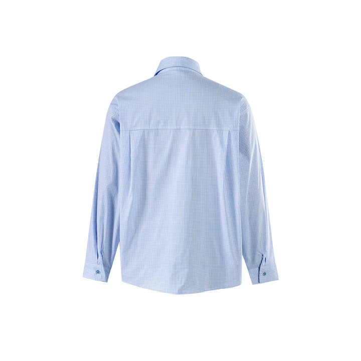Herren Kariertes Oversize-Hemd mit verdeckter Knopfleiste und kontrastierter Blende Drune