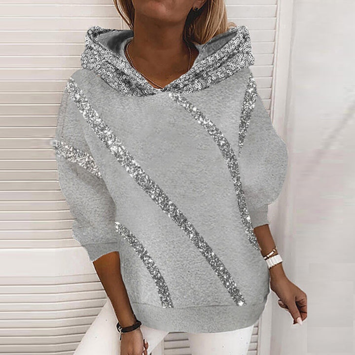 Damen Hoodie mit Glitzerakzenten und modernem Schnitt Drune