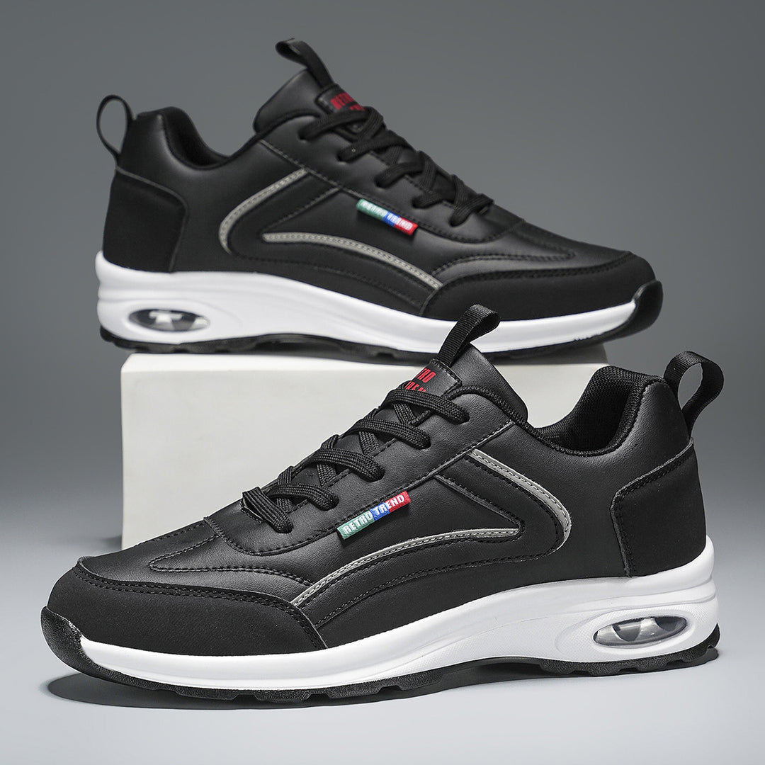 Herren atmungsaktive Freizeit-Plateau-Sneaker mit Luftkammersohle und gepolstertem Komfortfußbett Drune