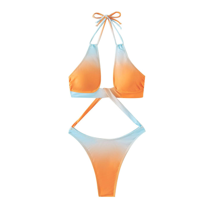 Damen Triangel-Bikini mit kreuzendem Oberteil und hohem Beinausschnitt Drune