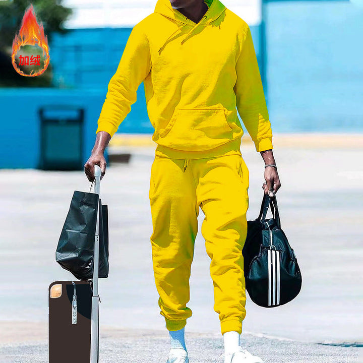Herren lässiges Freizeit-Set mit Kapuzenpullover und Jogginghose Drune
