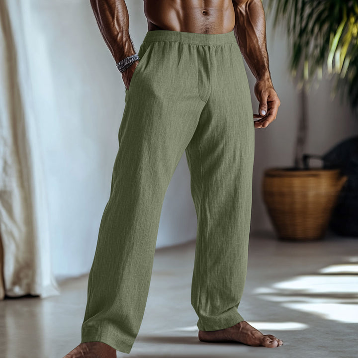 Herren Leichte Sommerhose aus atmungsaktivem Leinen Drune