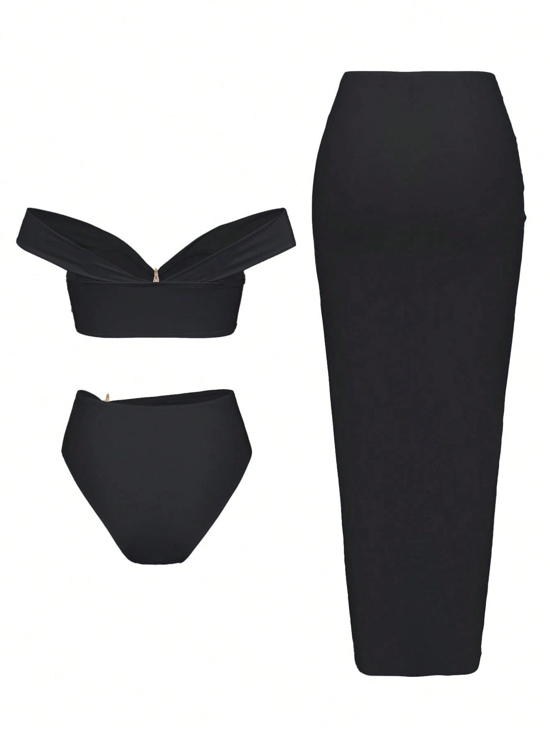 Damen Elegantes Bikiniset mit Wickelrock Drune