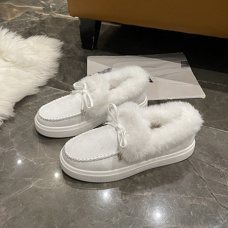 Damen Bequeme Hausschuhe mit flauschigem Innenfutter und modischem Schnitt Drune